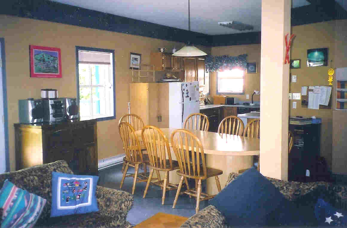 The dining area