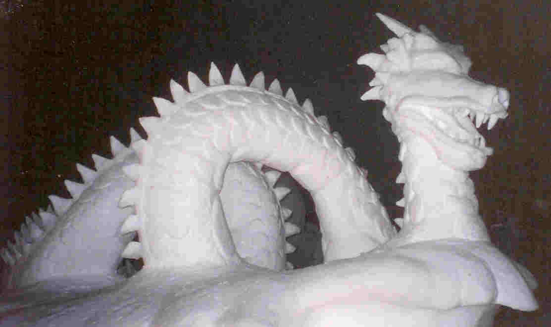 An Ice Sculpture of Ogopogo - Lake Okanagan's Very Own Monster!